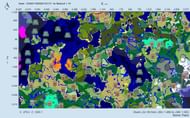 This seed has lots of ocean monuments and woodland mansions (Image via Chunkbase)